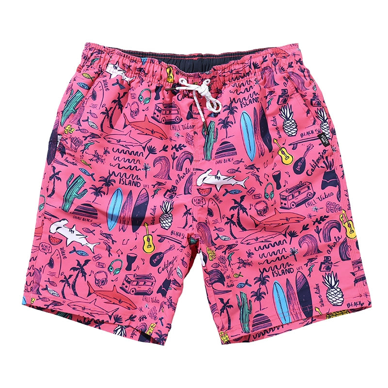 Beach Pants Soakable Quick-Drying with Lining Boardshort Men's Double-Layer Swimming Pants Beach Shorts Can Swim Beach Pants
