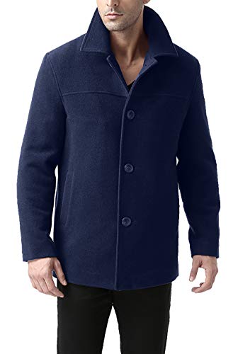 BGSD Men Matthew Wool Blend Car Coat Navy X-Large