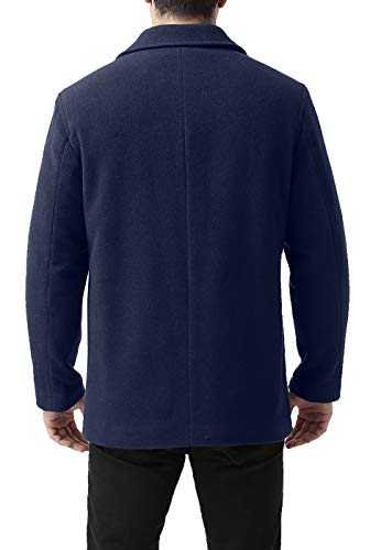 BGSD Men Matthew Wool Blend Car Coat Navy X-Large