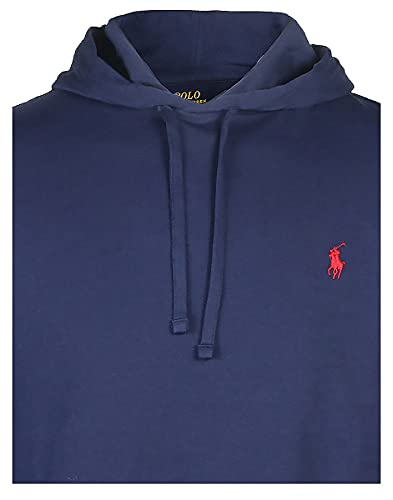 Polo RL Men's Long Sleeve Jersey Knit Pullover Hoodie (Navy, XX-Large)