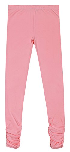 Bienzoe Girl's Knit Cotton Stretch School Uniform 3 Leggings Pack D 10