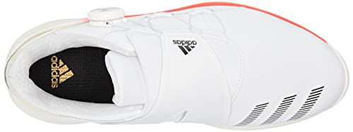 adidas Women's ZG21 Recycled Polyester BOA Golf Shoes, Footwear White/Core Black/Solar Red, 8