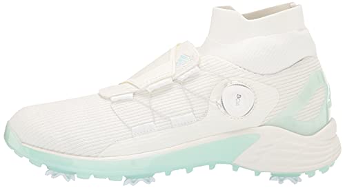 adidas Women's ZG21 Motion Primegreen BOA Mid Cut Golf Shoes, Non-Dyed/Halo Mint/Non-Dyed, 10