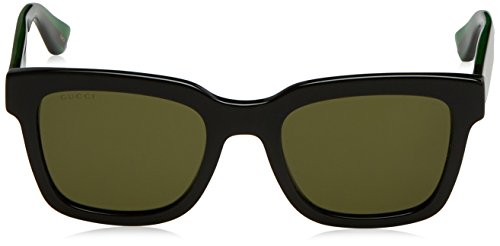 Gucci Fashion Sunglasses, 52/21/145, Black / Green / Green