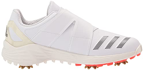 adidas Women's ZG21 Recycled Polyester BOA Golf Shoes, Footwear White/Core Black/Solar Red, 8