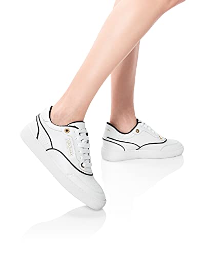 Aquazzura, A 25 Sneaker, 7, White and Black