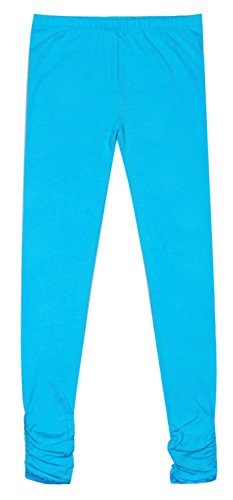 Bienzoe Girl's Knit Cotton Stretch School Uniform 3 Leggings Pack D 10