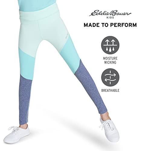 Eddie Bauer Girls Leggings - Stretch Yoga Pants | Aqua, Medium