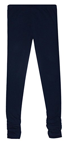Bienzoe Girl's Knit Cotton Stretch School Uniform 3 Leggings Pack D 10