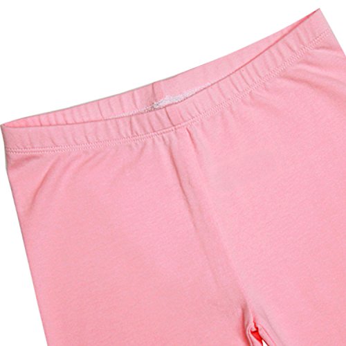 Bienzoe Girl's Knit Cotton Stretch School Uniform 3 Leggings Pack D 10