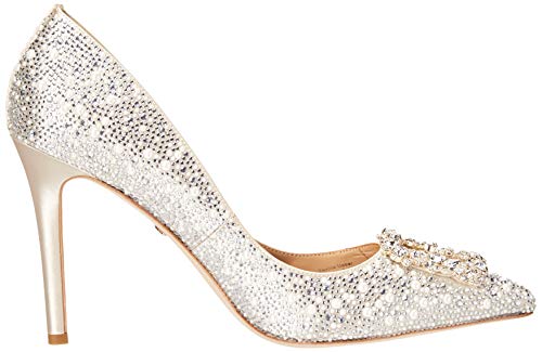 Badgley Mischka womens Cher Ii Pump, Ivory Satin, 5 US