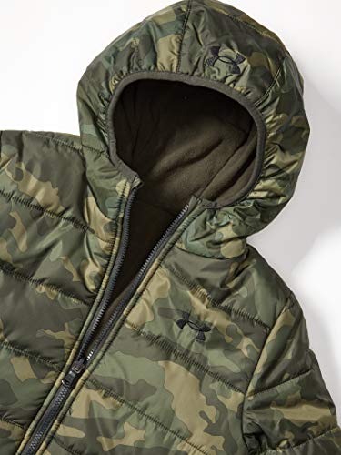 Under Armour Boys' UA Print Reversible Pronto Puffer Jacket, Baroque Green, 2T