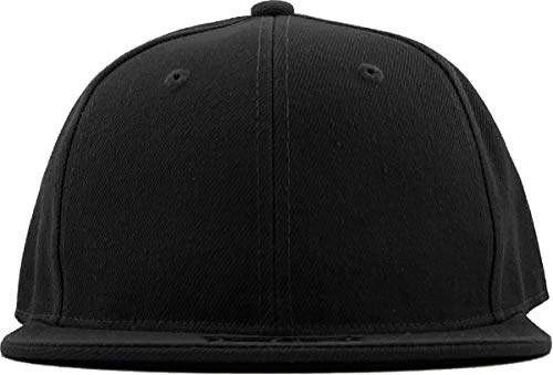 KBETHOS KNW-2364 BLK (8) The Real Original Fitted Flat-Bill Hats True-Fit, 9 Sizes & 20 Colors