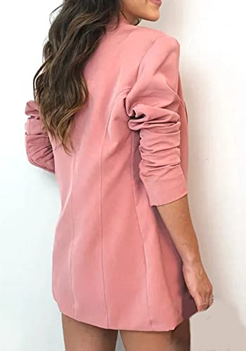 3 Piece Outfits for Women Long Sleeve Open Front Blazer & Crop Tops & Shorts Elegant Business Suit Sets
