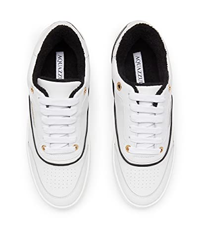 Aquazzura, A 25 Sneaker, 7, White and Black