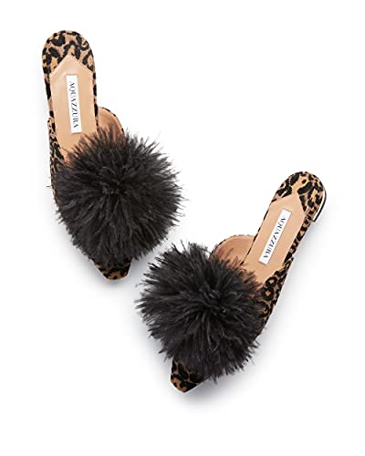 Aquazzura, Boudoir Flat Mule, 11, Natural