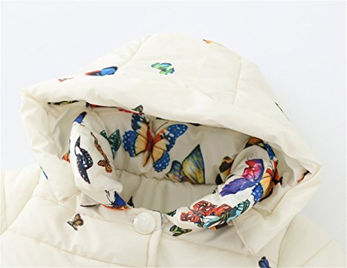 Baby Girls Winter Autumn Warm Butterfly Jacket Coat (2T, Beige)