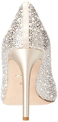 Badgley Mischka womens Cher Ii Pump, Ivory Satin, 5 US