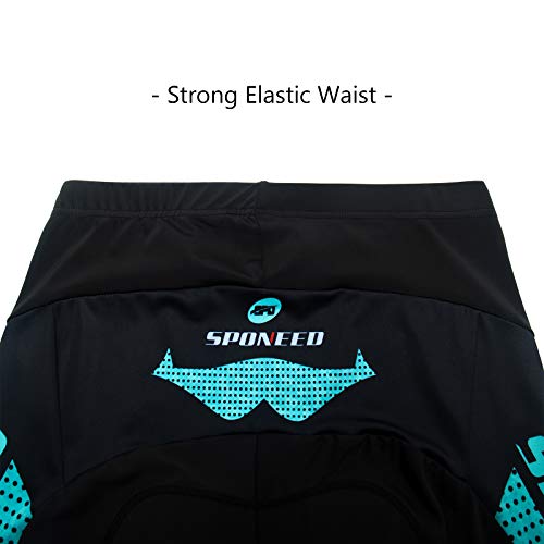 Bicycle Shorts Men Padded Cycle Biker Tights Indoor Bike Outdoor Riding Half Pants US XXXL Sponeed Green