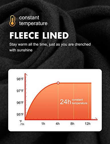 BALEAF Women's Thermal Fleece Half Zip Thumbholes Long Sleeve Running Gear Pullover for Cold Weather Black Size L