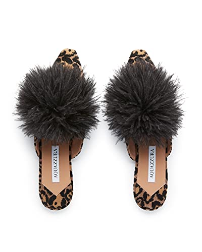 Aquazzura, Boudoir Flat Mule, 11, Natural