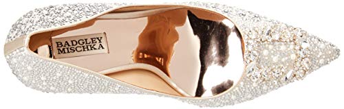 Badgley Mischka womens Cher Ii Pump, Ivory Satin, 5 US