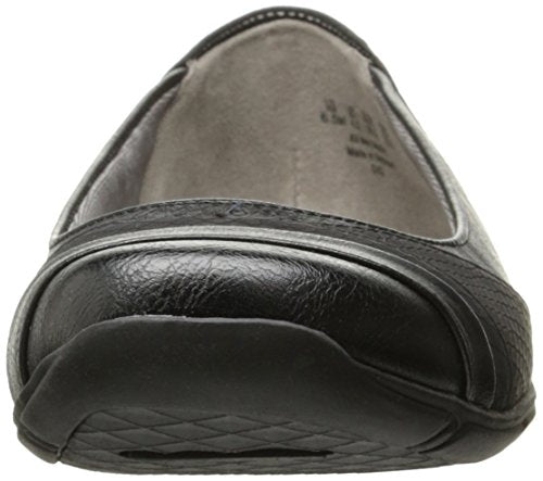 LifeStride Women's Dig Flat, Black, 7.5 M US