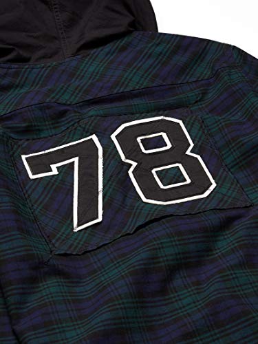 Chaps Men's Long Sleeve Stretch Oxford Button Down Shirt, Dark Pine Multi, L