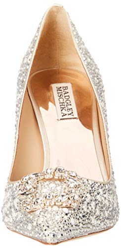 Badgley Mischka womens Cher Ii Pump, Ivory Satin, 5 US