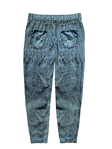 Under Disguise Men's Generic Faux Denim Jogger Cuff Pajama Pant, Dark Blue, Large