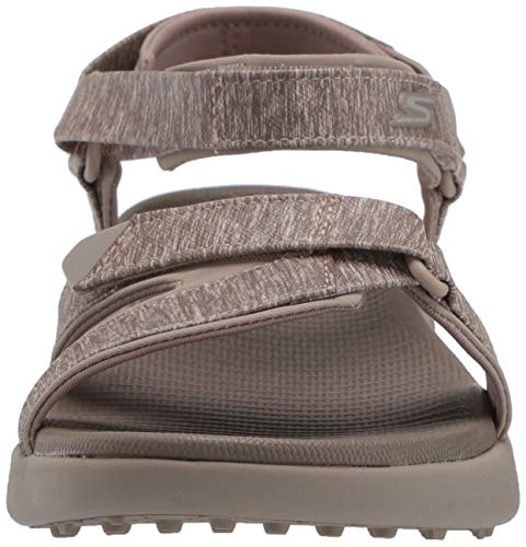 Skechers Women's 600 Spikeless Golf Sandals Shoe, Taupe, 8 M US