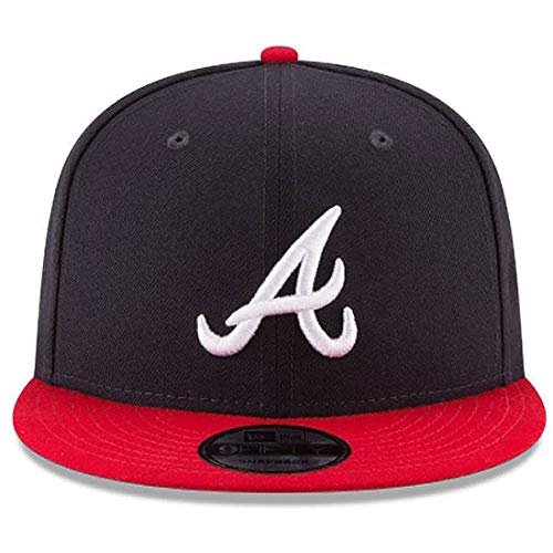 New Era 9Fifty MLB Atlanta Braves Basic Navy/Red Snapback Hat 11591082 One Size