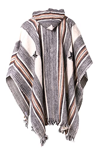 Gamboa Poncho for Men Comfortable Home Clothes for Men House Coat Men Wool Alpaca Poncho Hooded