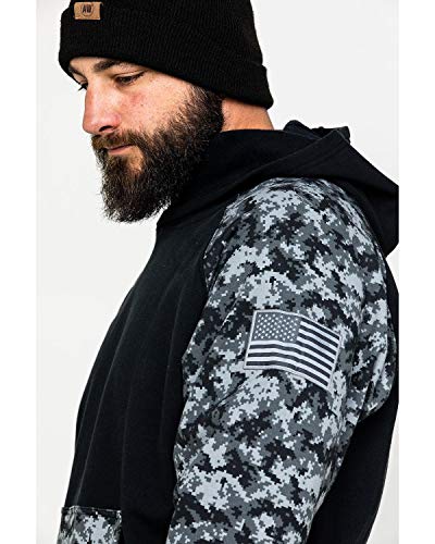 ARIAT FR DuraStretch Patriot Hoodie, Black Digi Camo, XL