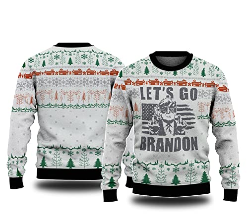 Azalea Let's Go Brandon Ugly Christmas Sweater,Ugly Christmas Sweater, Christmas Sweatshirt Funny, Ugly Christmas (Sweater) Navy