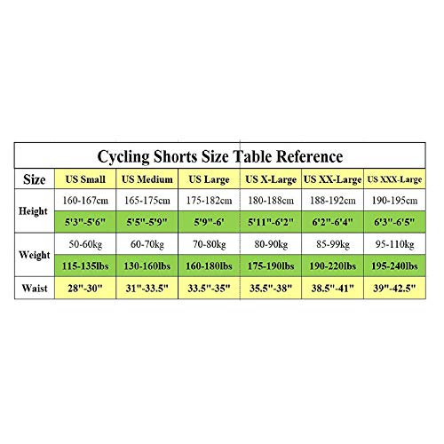 Bicycle Shorts Men Padded Cycle Biker Tights Indoor Bike Outdoor Riding Half Pants US XXXL Sponeed Green