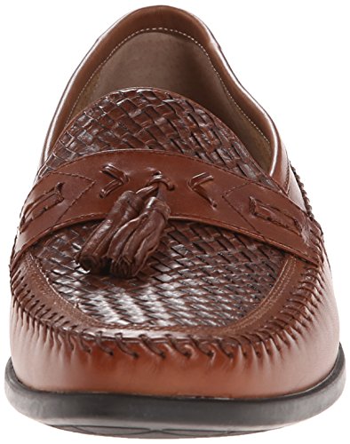 Nunn Bush Men's Strafford Woven Slip-On Loafer, Cognac, 10 M US