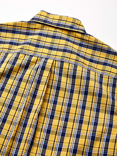 Chaps Men's Classic Fit Long Sleeve Stretch Easy Care Shirt, Newport Navy Multi, S