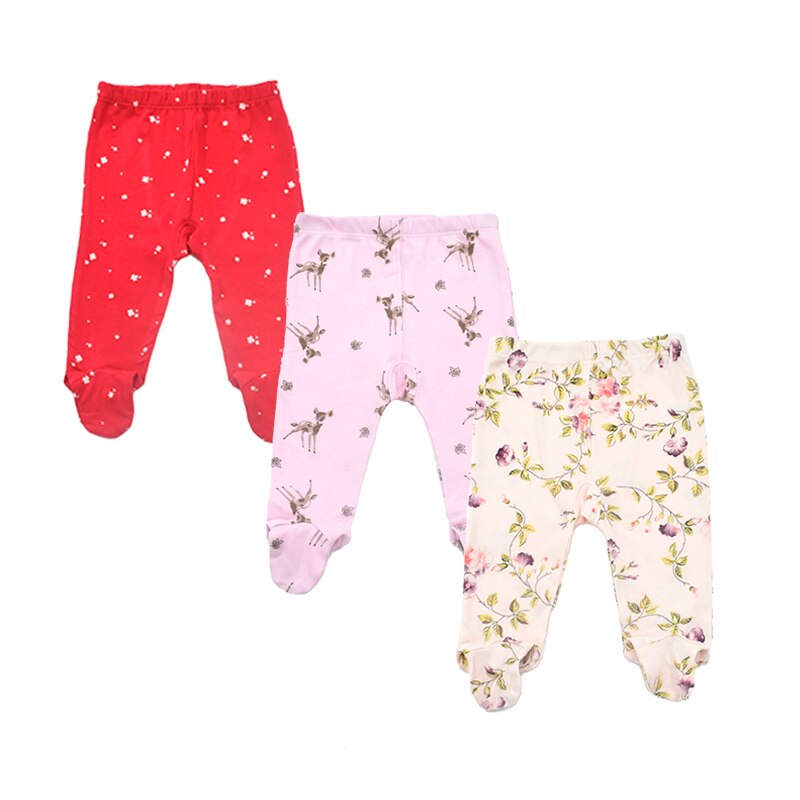 3pieces/Lot Trousers 0-18 Months Newborn Baby Pants Spring Autumn Babies Boy Footied Infant Girls Unisex Cute Twins Clothing