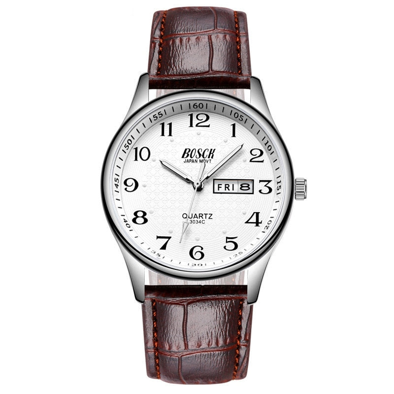 2022 Watches Men Business Waterproof Date Week Quartz Men's Watches Fashion Stainless Steel Watches For Men Relogio Masculino