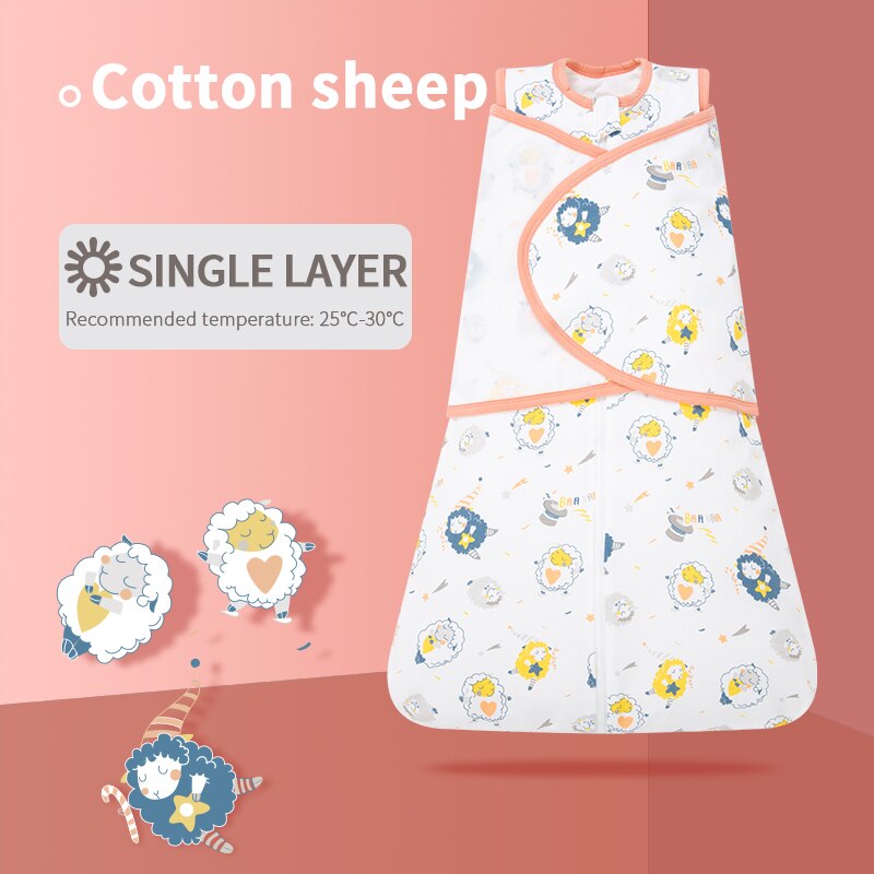 Baby Swaddle Surrender Style Newborn Sleeping Bag Cotton Gro-Bag Newborn Blanket Wrap Envelope Cocoon 0-12 Months