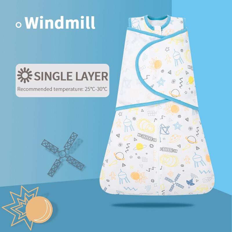 Baby Swaddle Surrender Style Newborn Sleeping Bag Cotton Gro-Bag Newborn Blanket Wrap Envelope Cocoon 0-12 Months