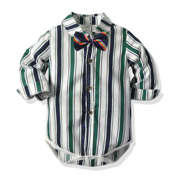 2022 Orangemom Gentleman Boys Baby Clothing Plaid Bodysuit Baby Boy Jumpsuit 1-3 Years Infant Costume For Birthday Party Cool