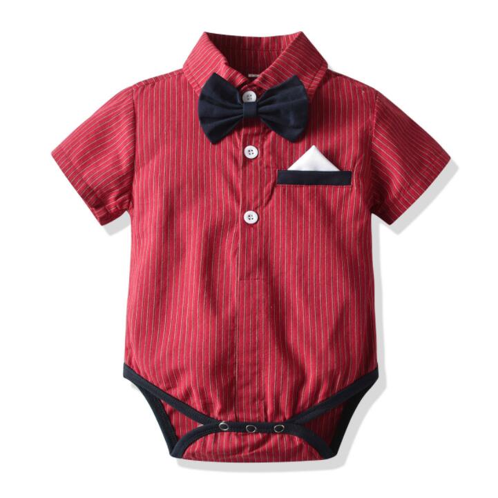 2022 Orangemom Gentleman Boys Baby Clothing Plaid Bodysuit Baby Boy Jumpsuit 1-3 Years Infant Costume For Birthday Party Cool