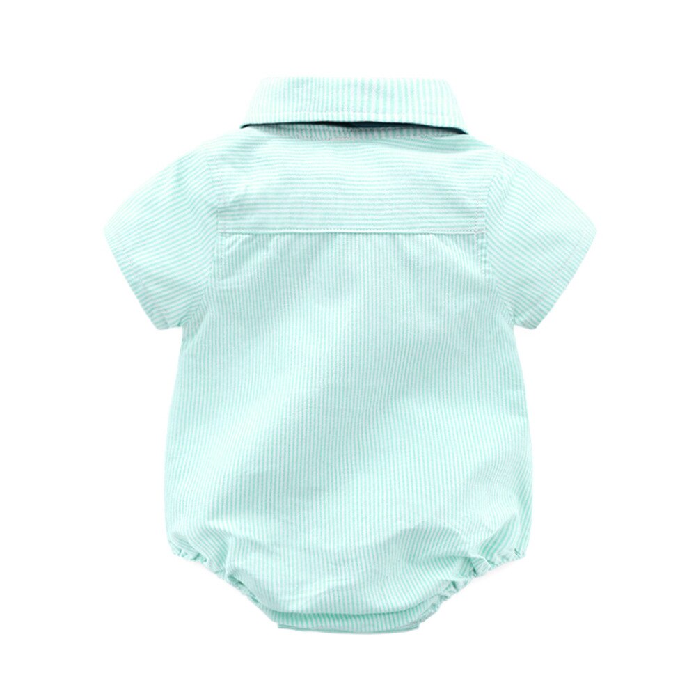 Baby Boys Clothes New Born Cotton Striped Romper + Bow + Navy Shorts + Suspenders Sets Baby Stuff Newborn Clothes 0 3 Months