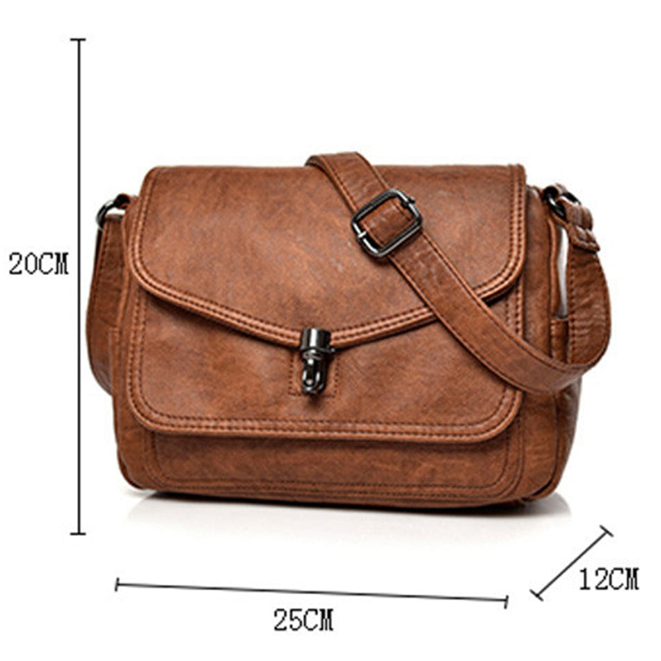 Vintage Soft Leather Women Shoulder Bags Luxury Handbags Women Bags Designer Small Crossbody Bags for Women 2021 Messenger Bag