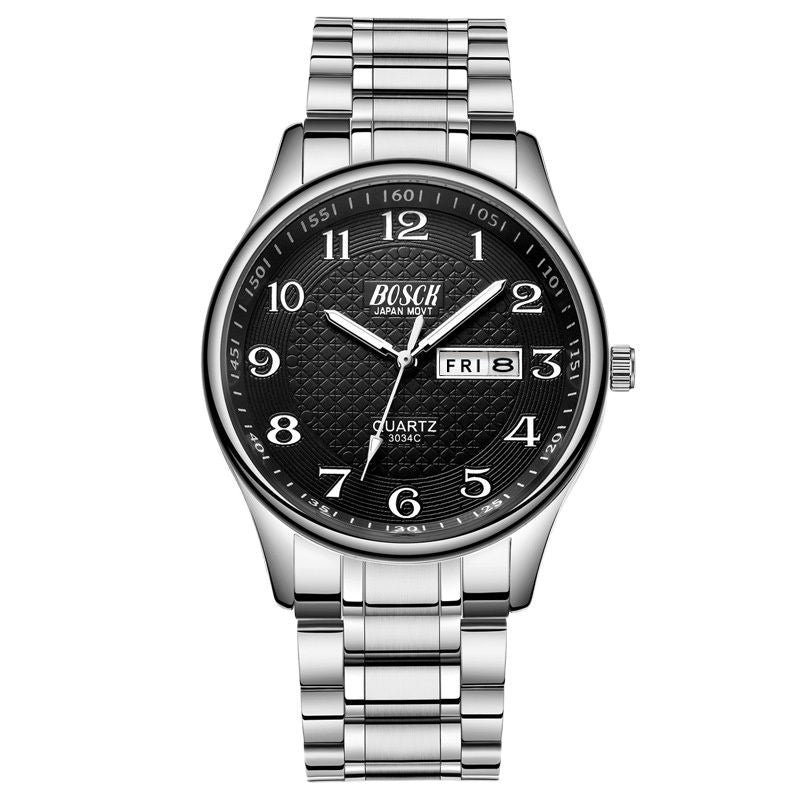 2022 Watches Men Business Waterproof Date Week Quartz Men's Watches Fashion Stainless Steel Watches For Men Relogio Masculino