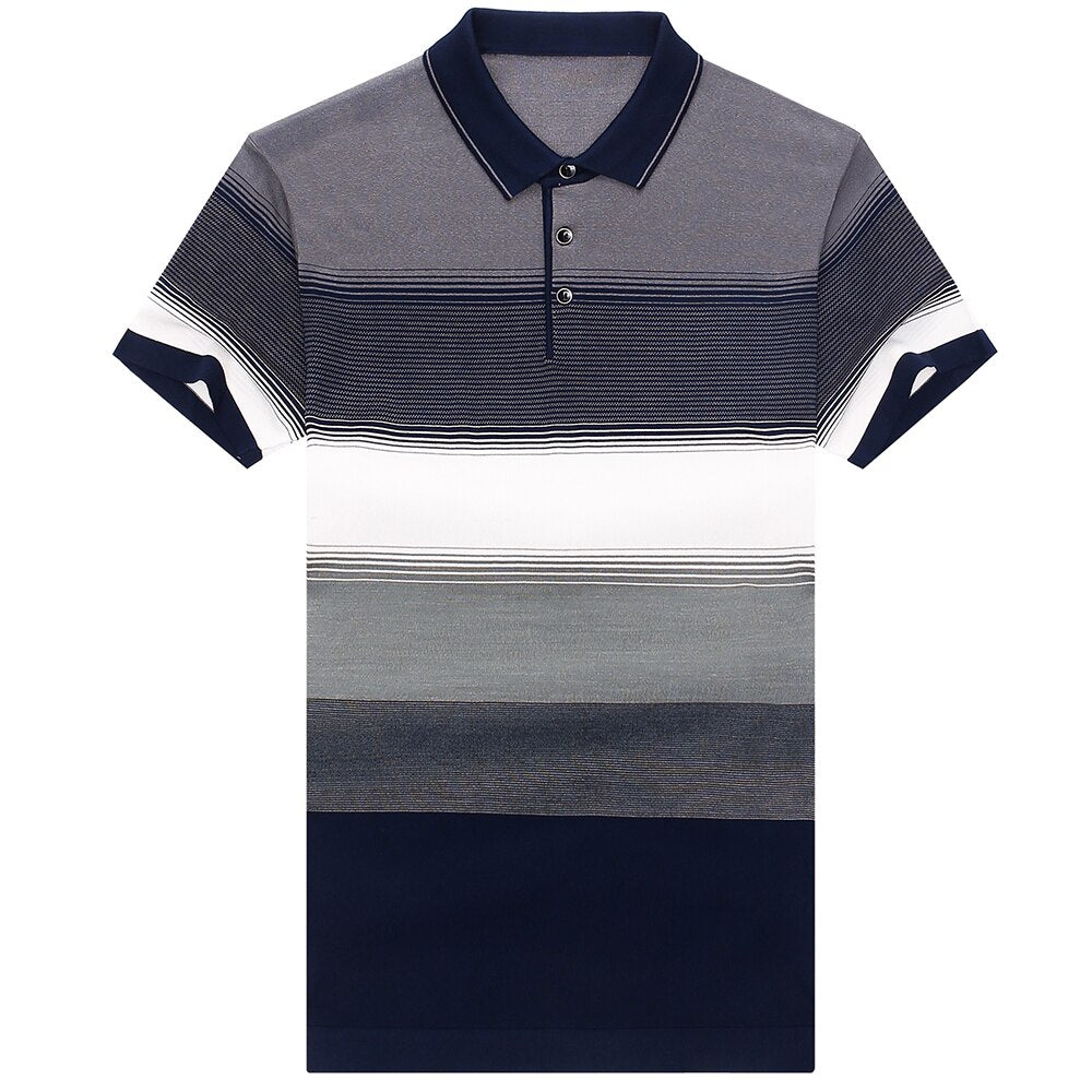 2022 Brand Short Sleeve Polo Tee Shirt Men Casual Summer Striped Men's Clothing Polos Shirts Mens Fashion Slim Fit Poloshirt 721