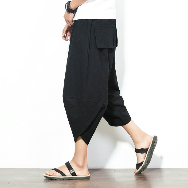 Baggy Cotton Harem Pants Men 2022 Summer Japanese Vintage Striped Men Women Hip Hop Plus Size Wide Leg Pants Pantalon