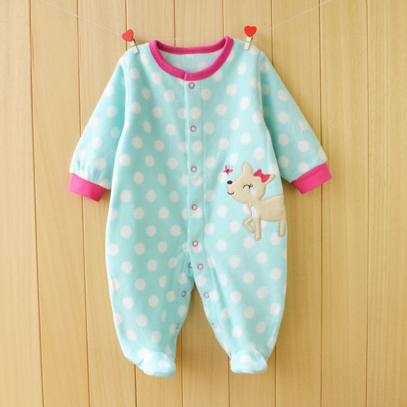 3M-12M Infant Footies Newborn Baby Boys Girls Winter Clothes Colorful 100% Cotton Character Clothing Unisex Autumn Jumpsuits